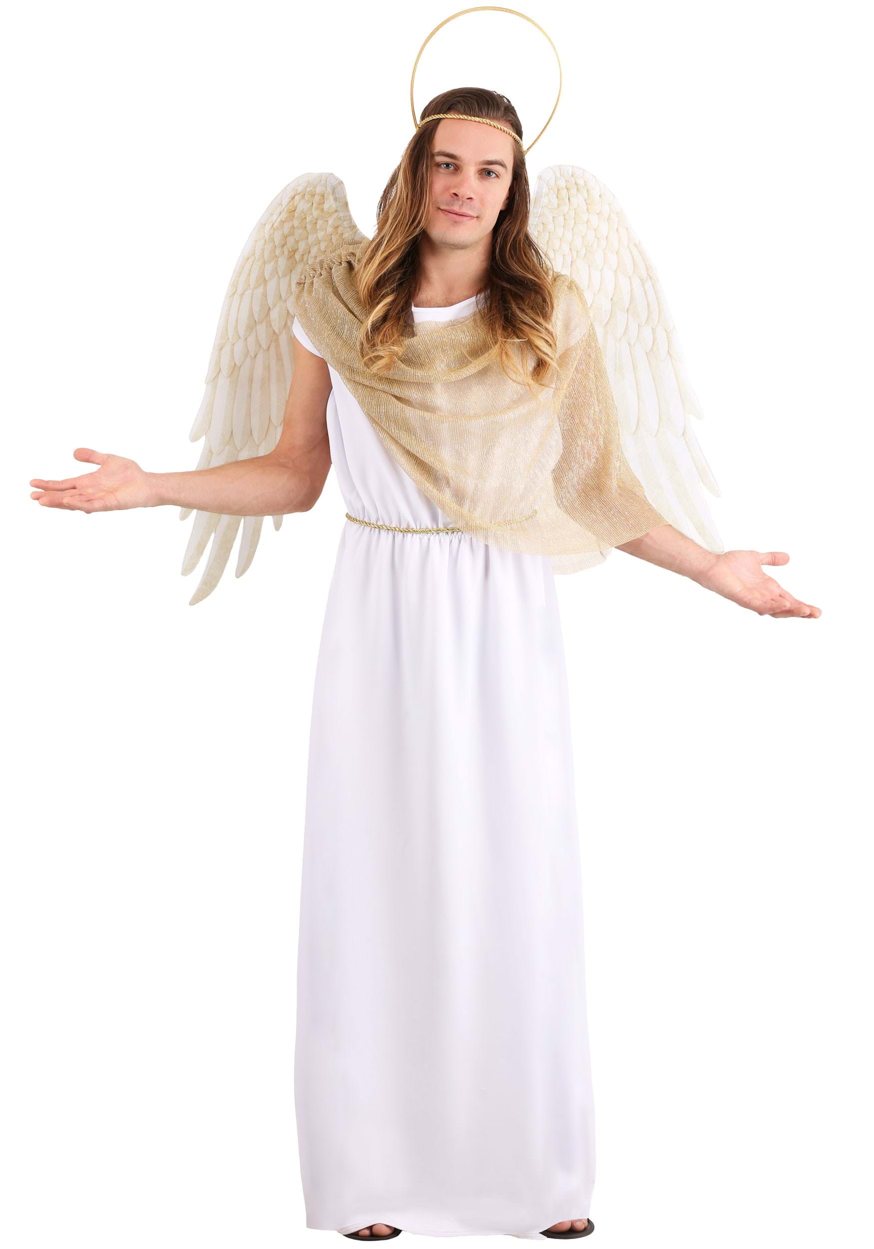 Photos - Fancy Dress Angel FUN Costumes Heavenly  Men's Costume Orange/White FUN1772AD 