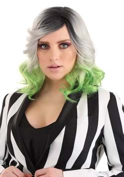 Womens Grey and Green Ombre Wig