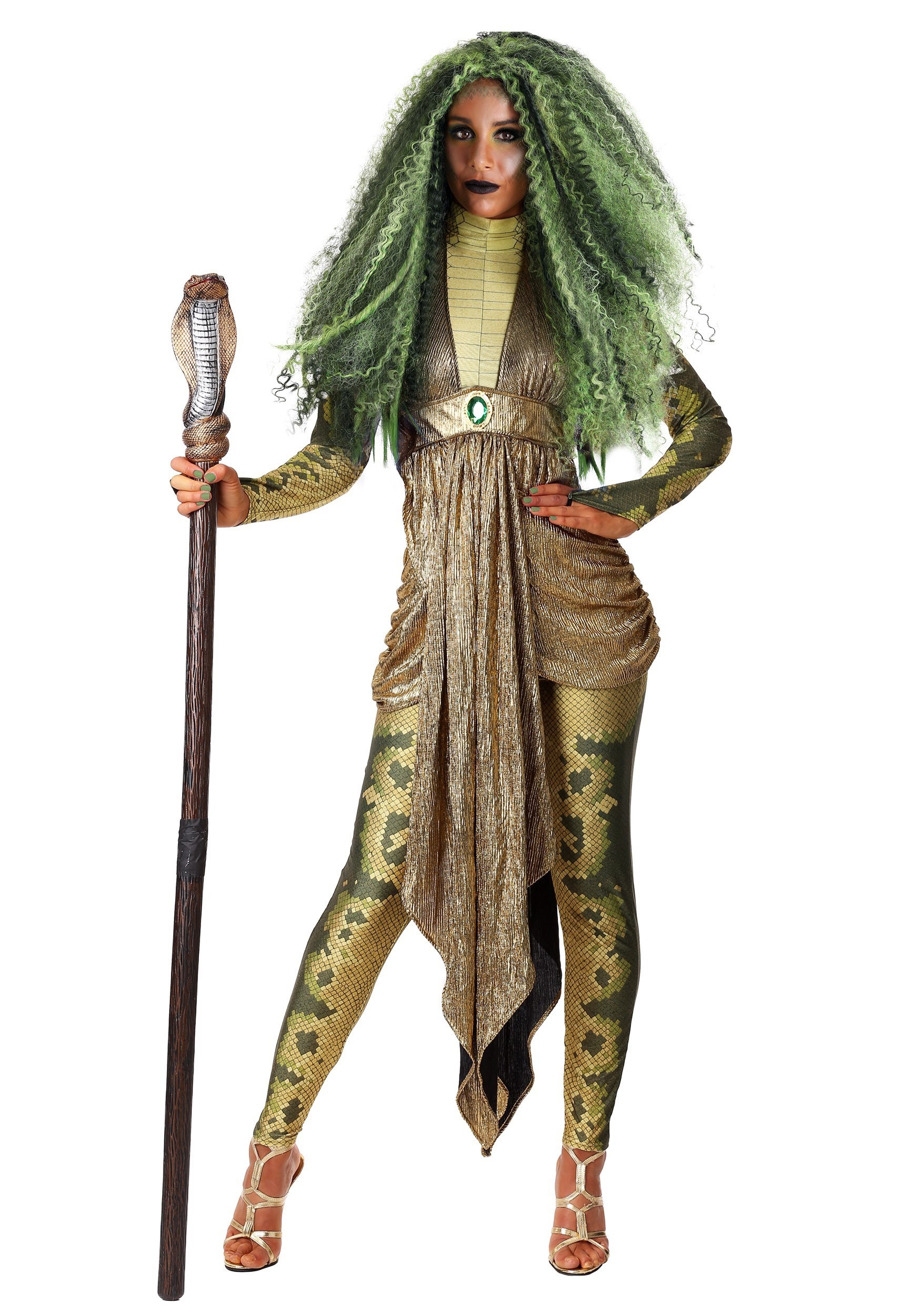 Photos - Fancy Dress Deluxe FUN Costumes Plus Size  Medusa Women's Costume Brown/Green FUN64 