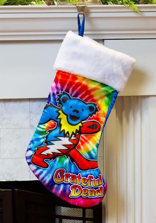 Grateful Dead Bear Printed Satin Stocking