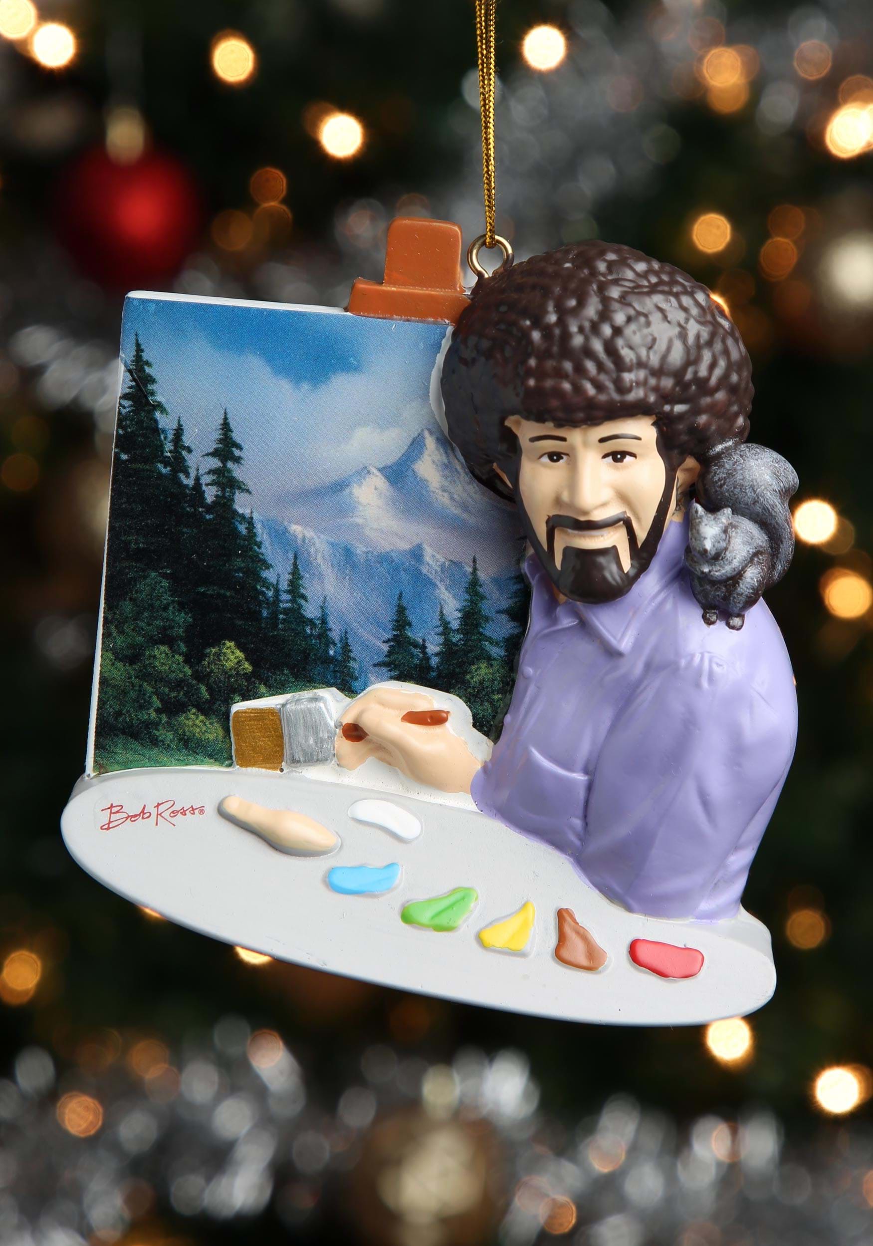Painting Bob Ross Ornament