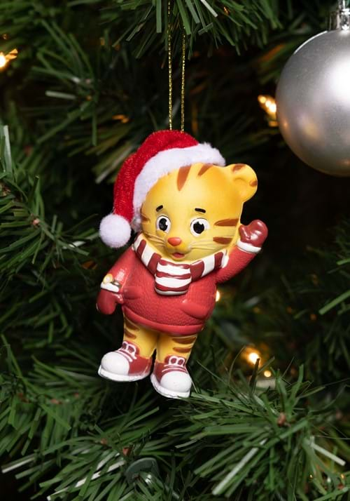 Daniel Tiger w/ Santa Hat Ornament