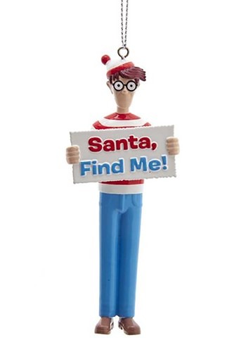 Where's Waldo Blow Molded "Santa, Find Me" Ornament
