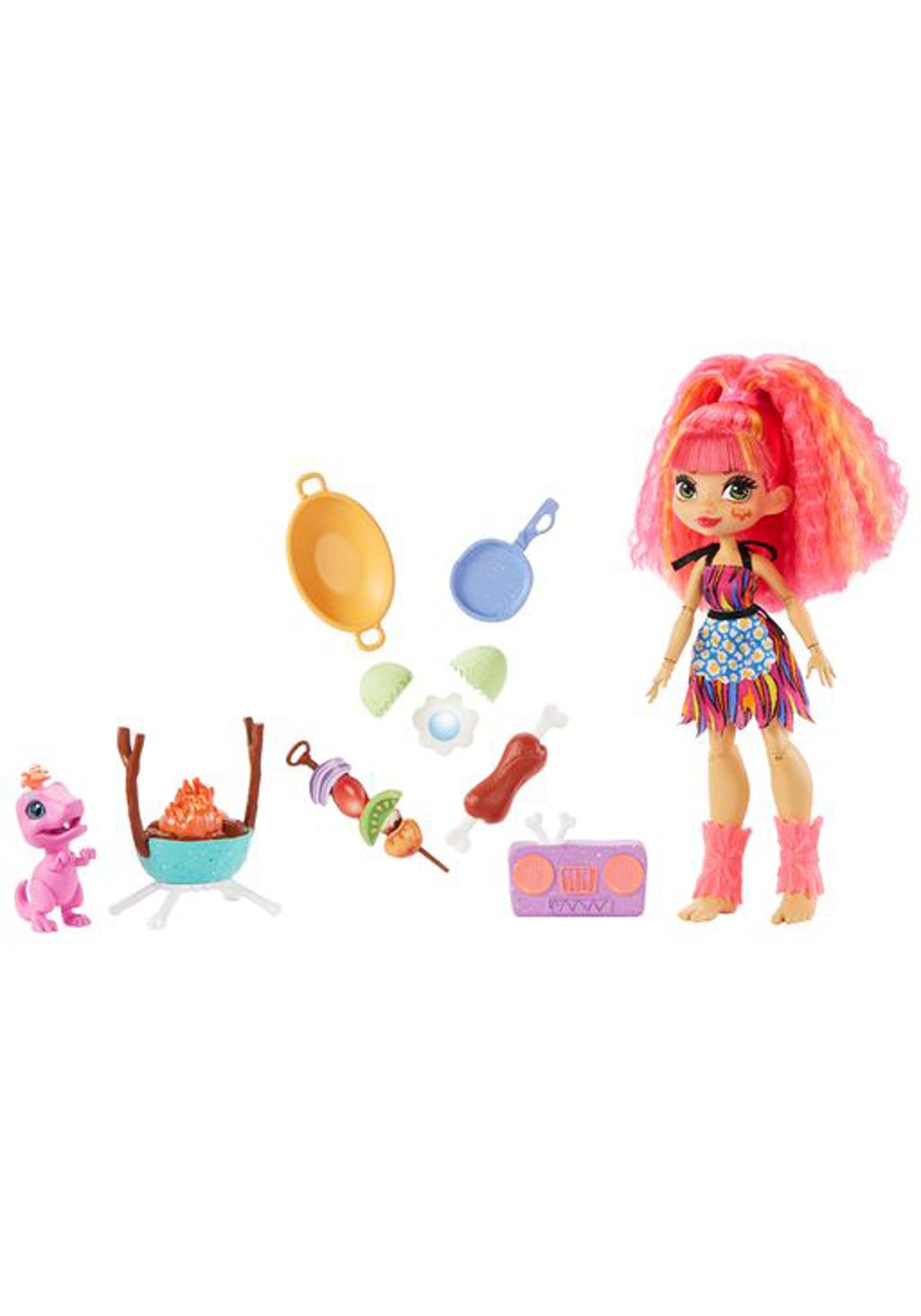 Cave Club Emberly Doll and Dinosaur Pet BBQ