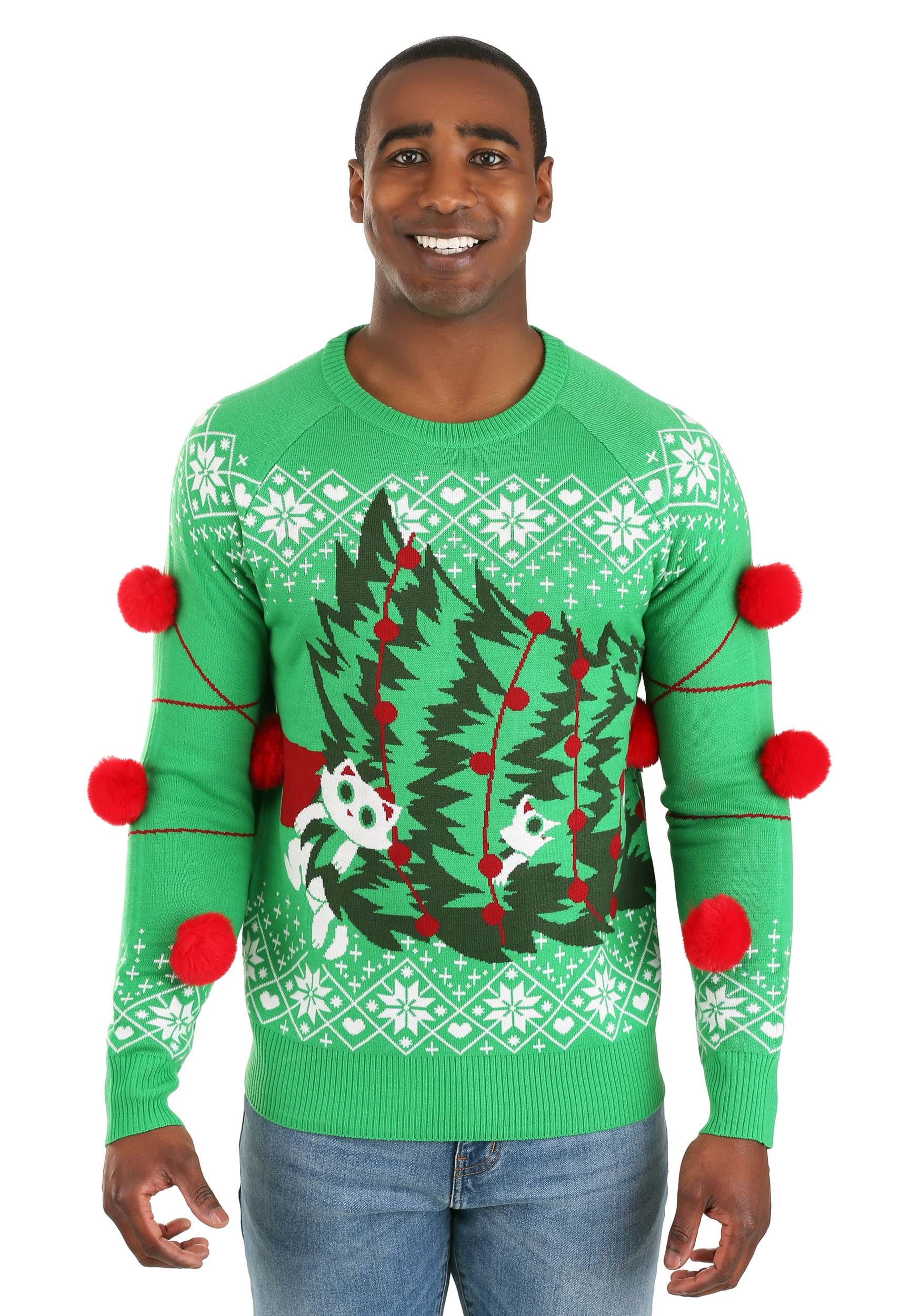 Adult Kitty Trouble Ugly Christmas Sweater