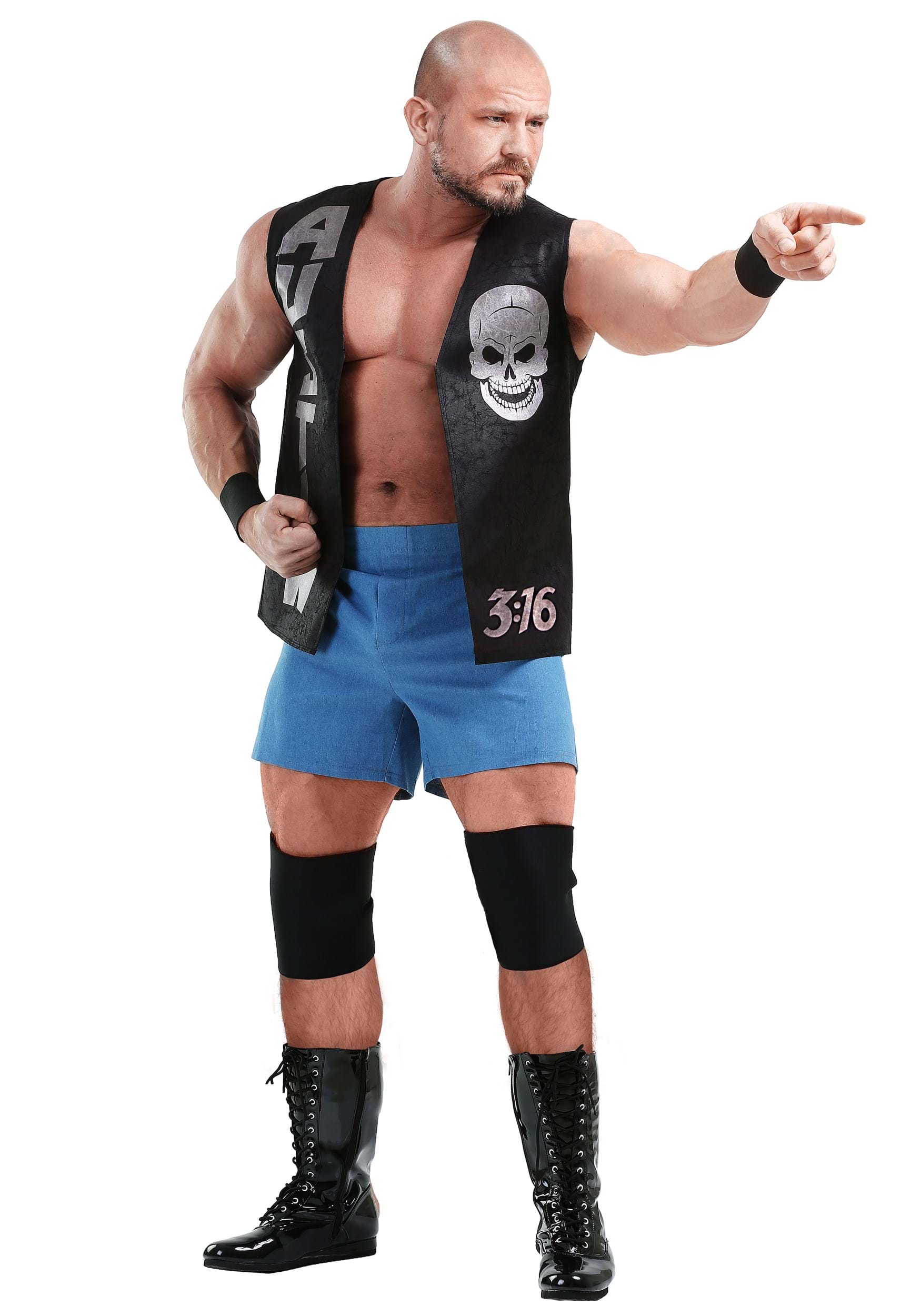 Adult Plus Size WWE Stone Cold Steve Austin Costume