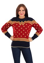 Wonder Woman Dark Blue Ugly Christmas Sweater Alt 2