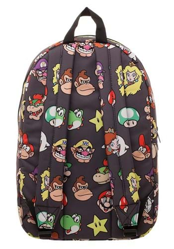 Super Mario Brothers Backpack with Character Heads Pattern