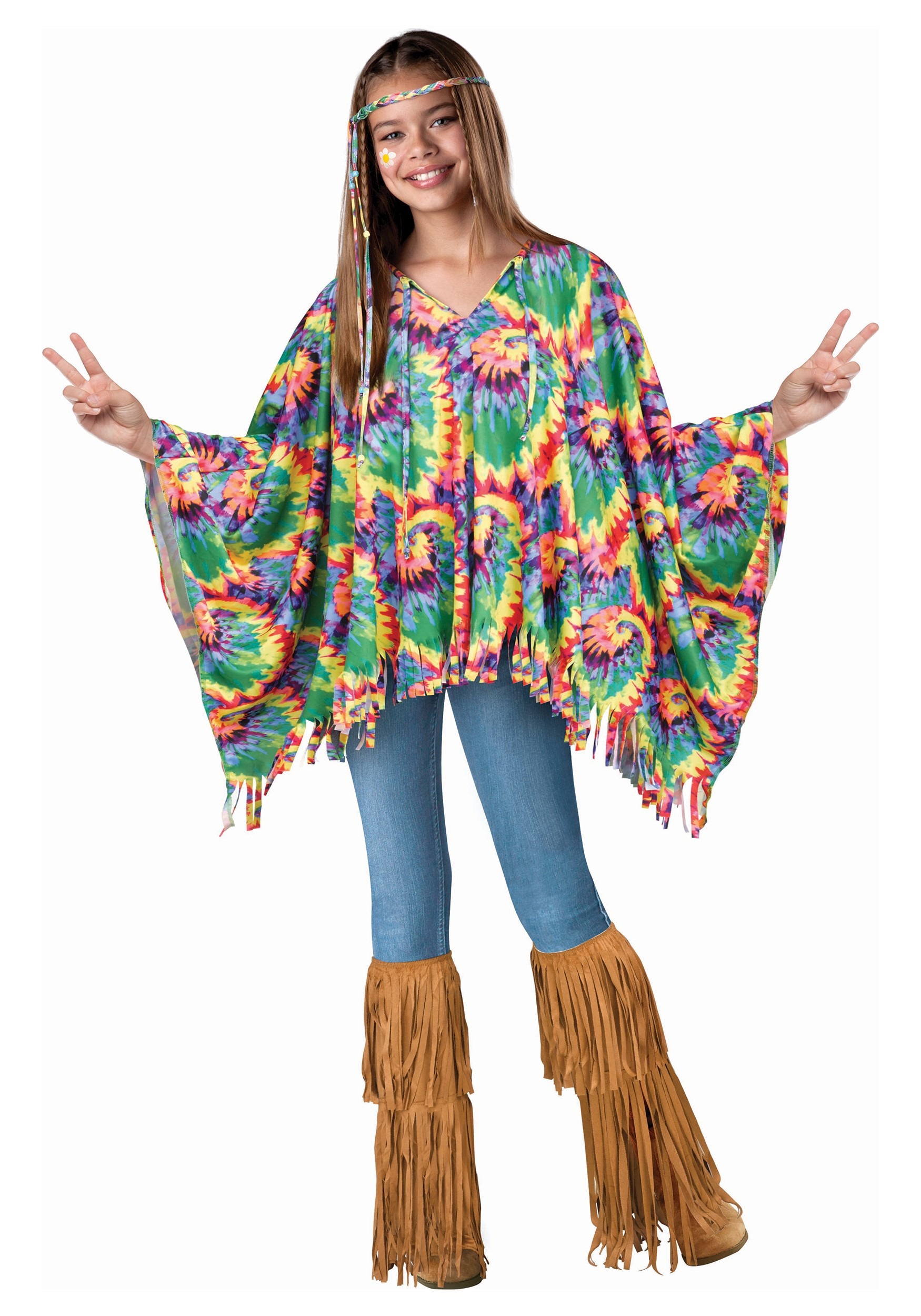 Kids Hippie Poncho Costume