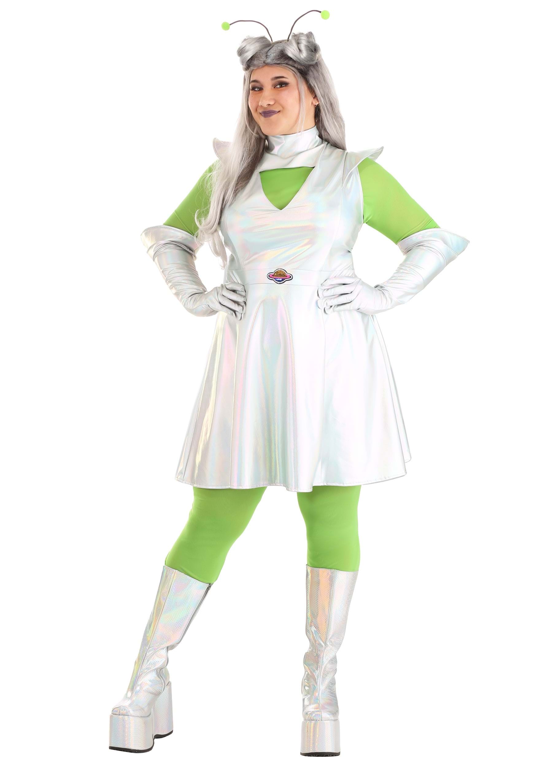 Plus Size Outer Space Alien Costume for Women