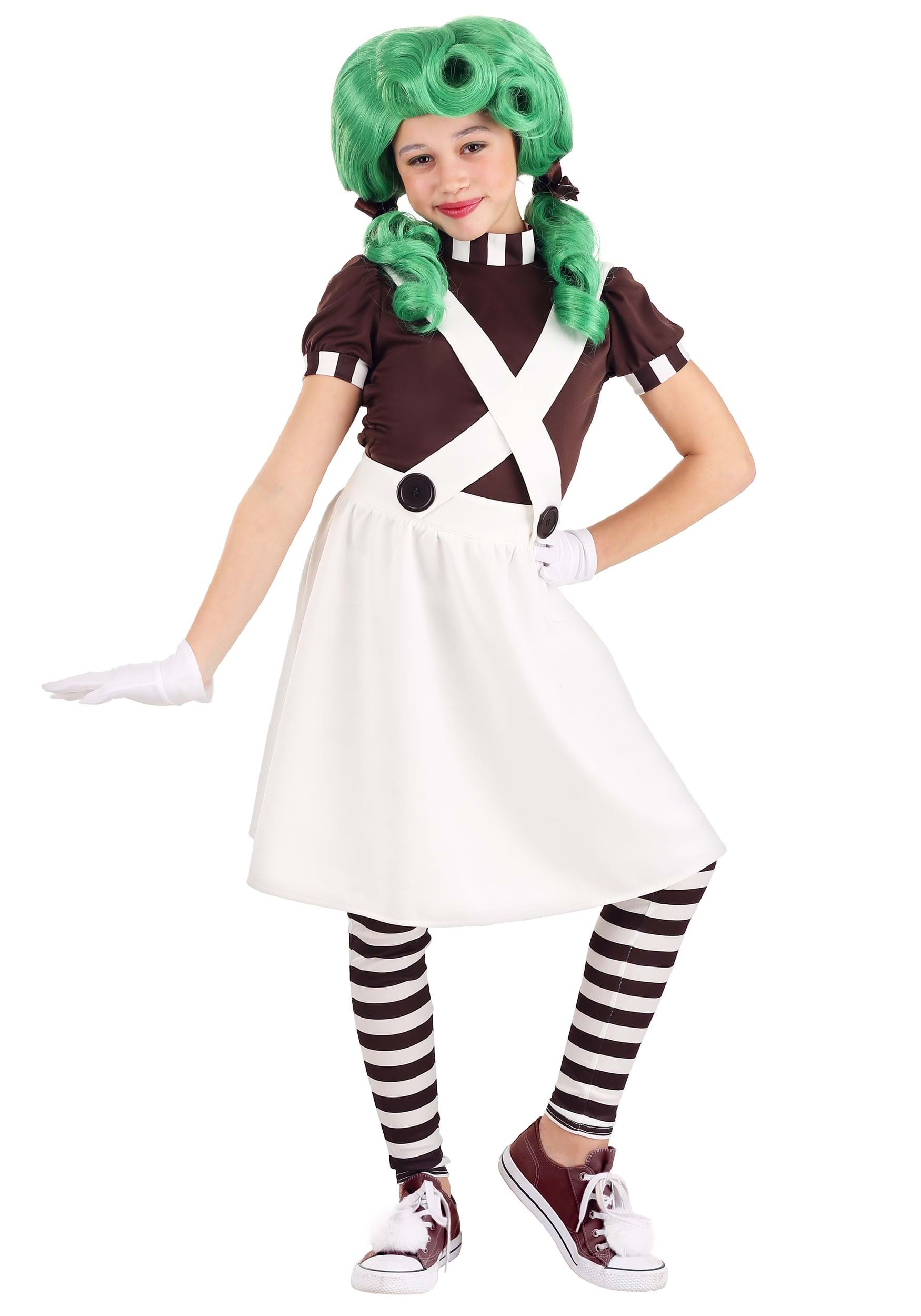 Photos - Fancy Dress WORKER FUN Costumes Girl's Chocolate Factory  Costume Dress Brown/White 