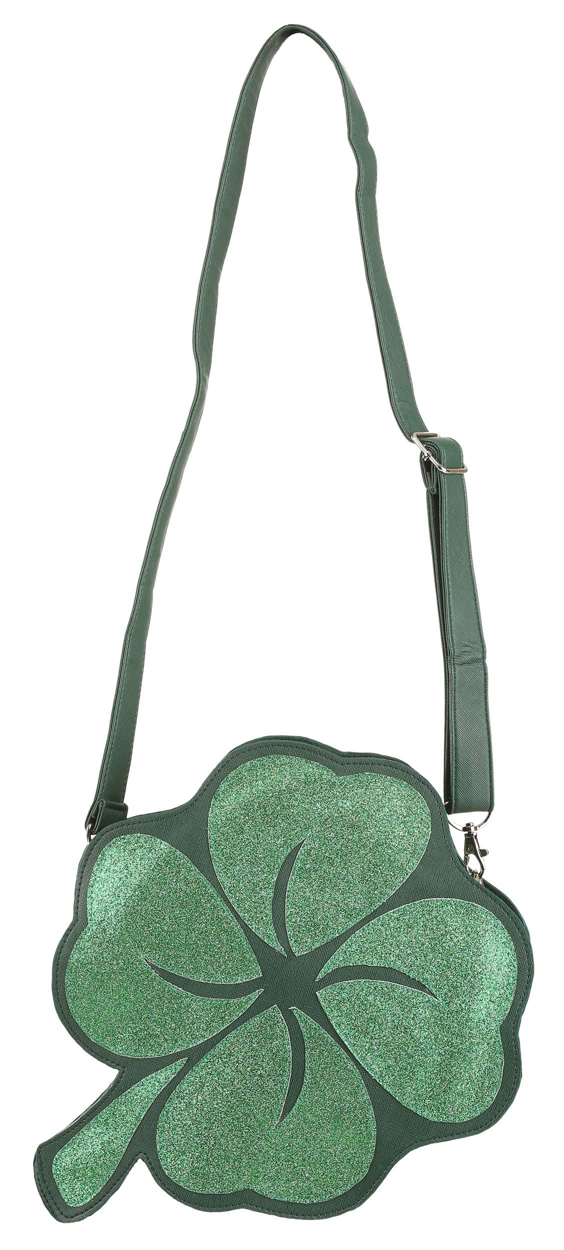St. Patricks Day Green 4 Leaf Clover Purse