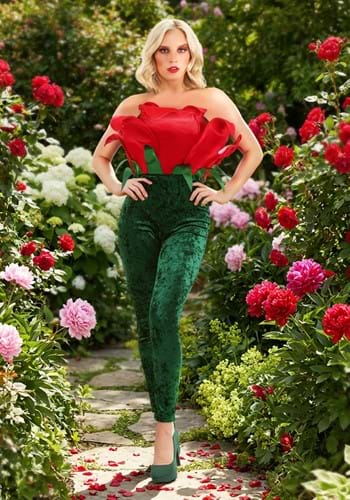 Women's Red Rose Costume Women's Red Rose Costume