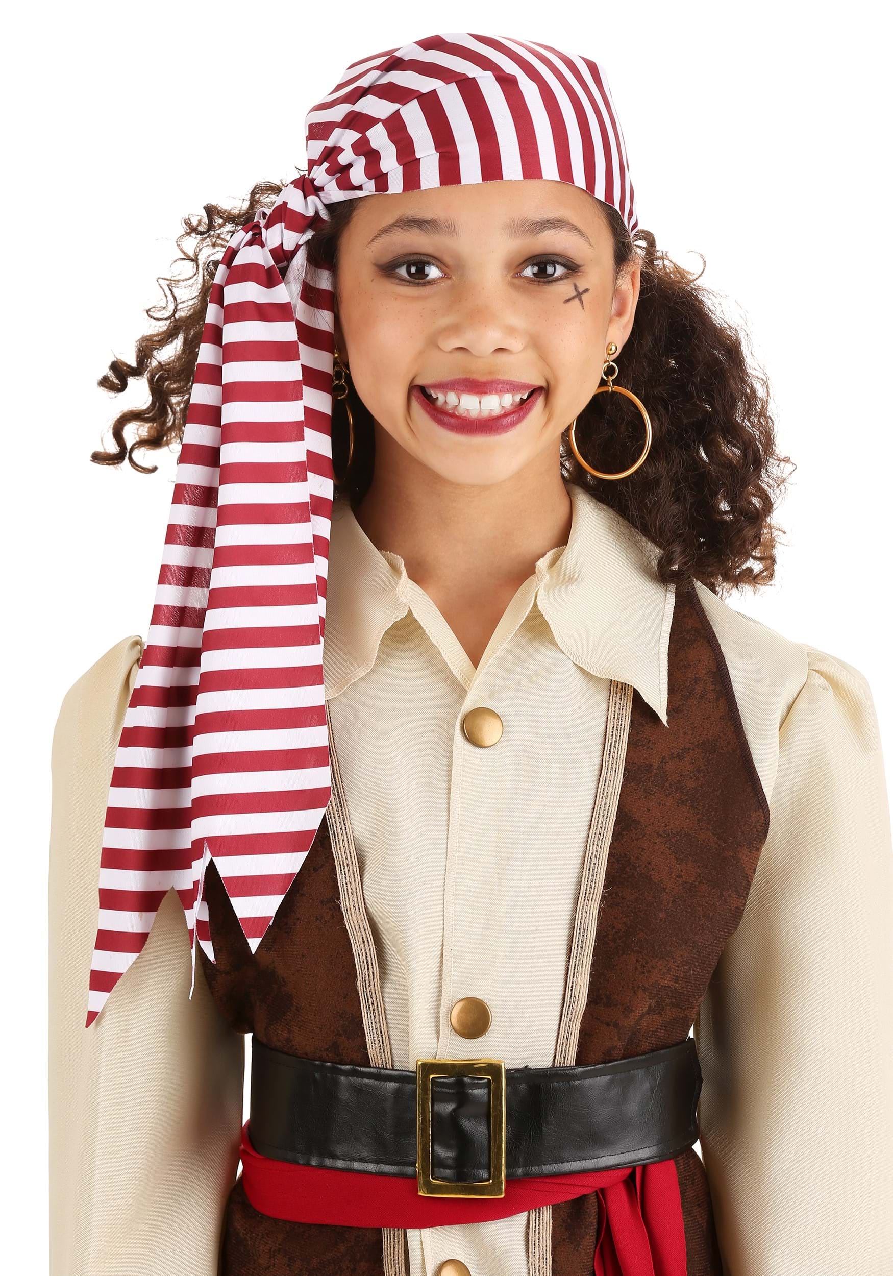 Cavalier Buccaneer Girl's Costume , Girl's Pirate Costumes