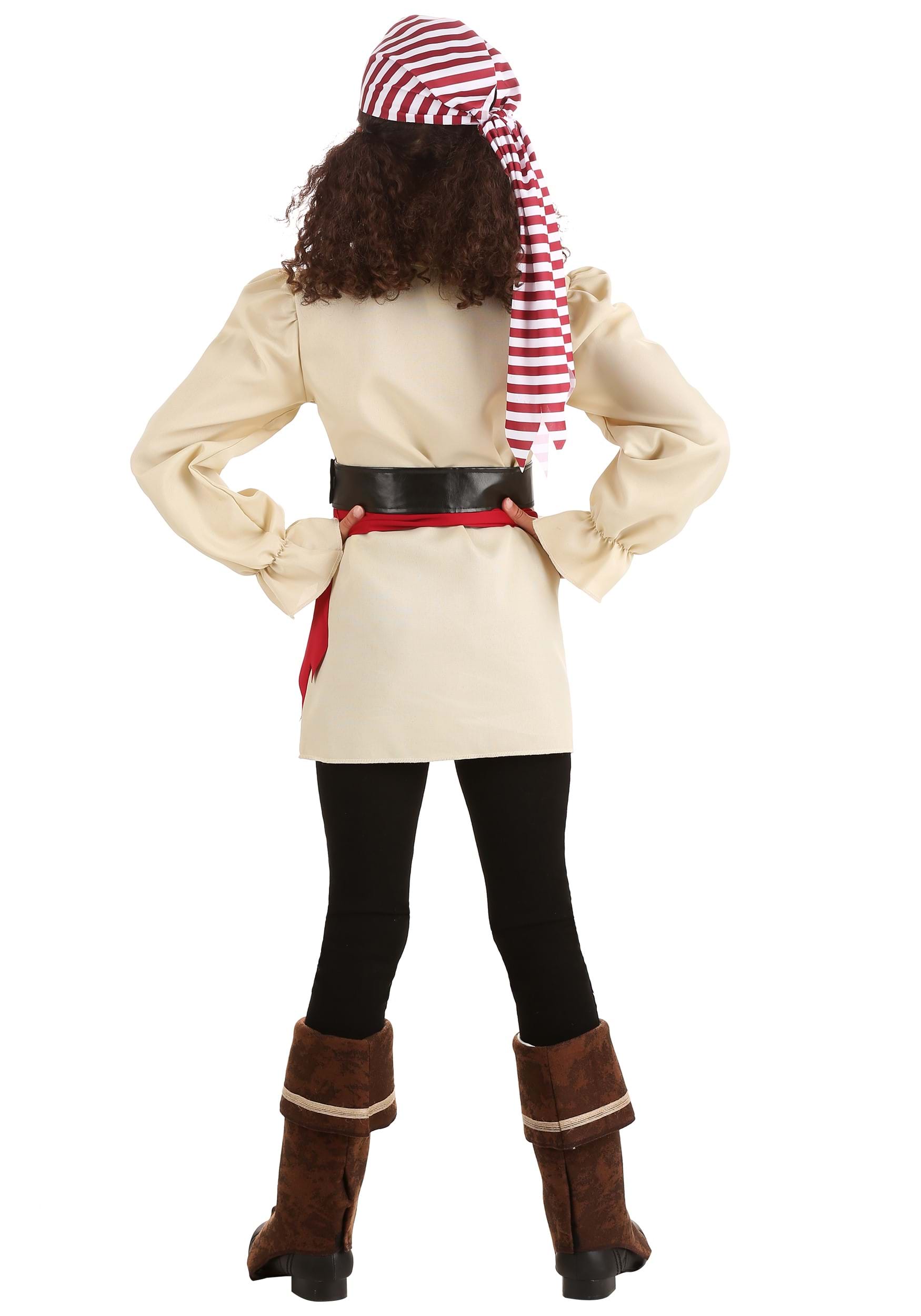 Cavalier Buccaneer Girl's Costume , Girl's Pirate Costumes
