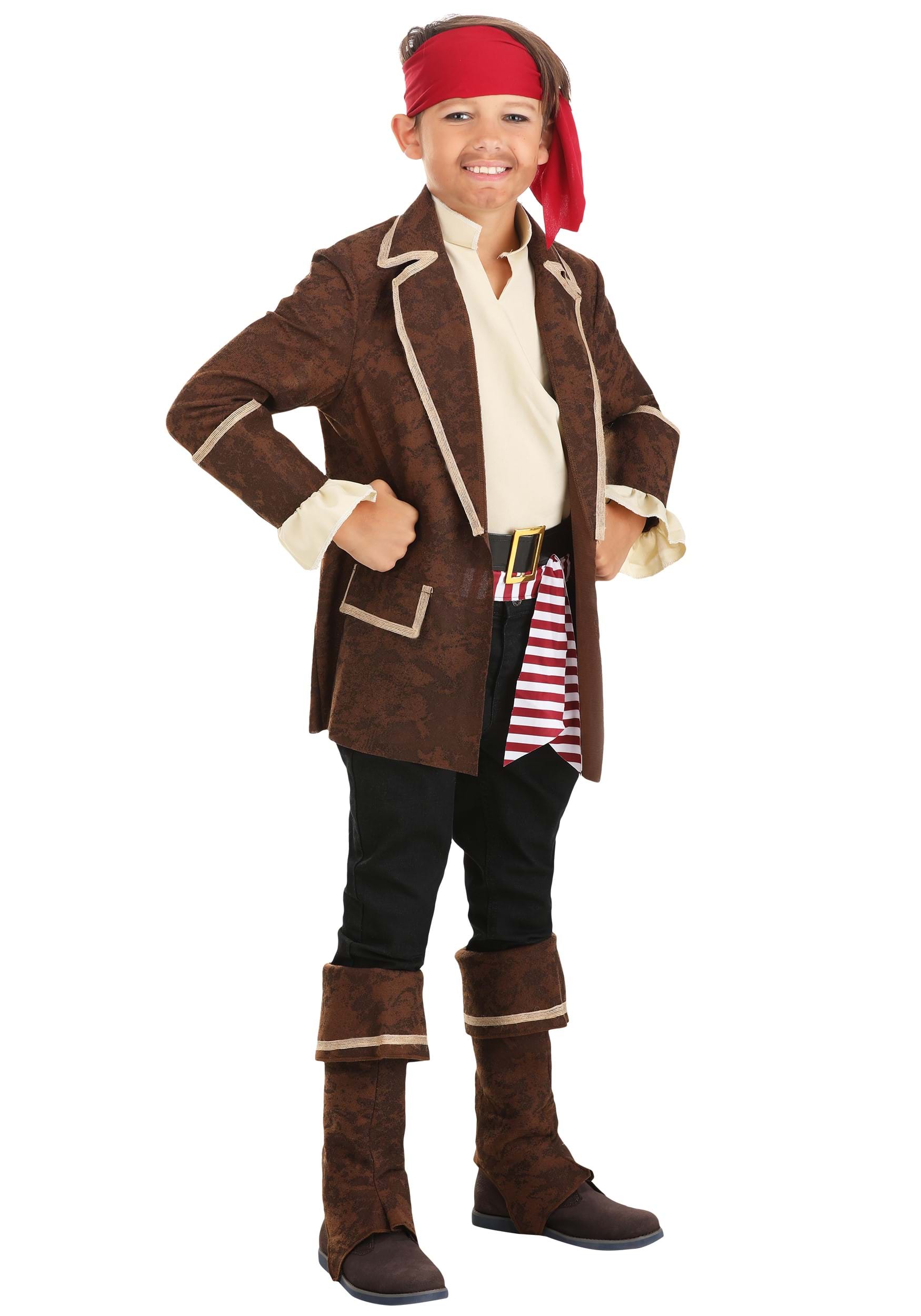 Photos - Fancy Dress FUN Costumes Plunderous Pirate Kid's Costume Brown/Yellow/Red FUN1