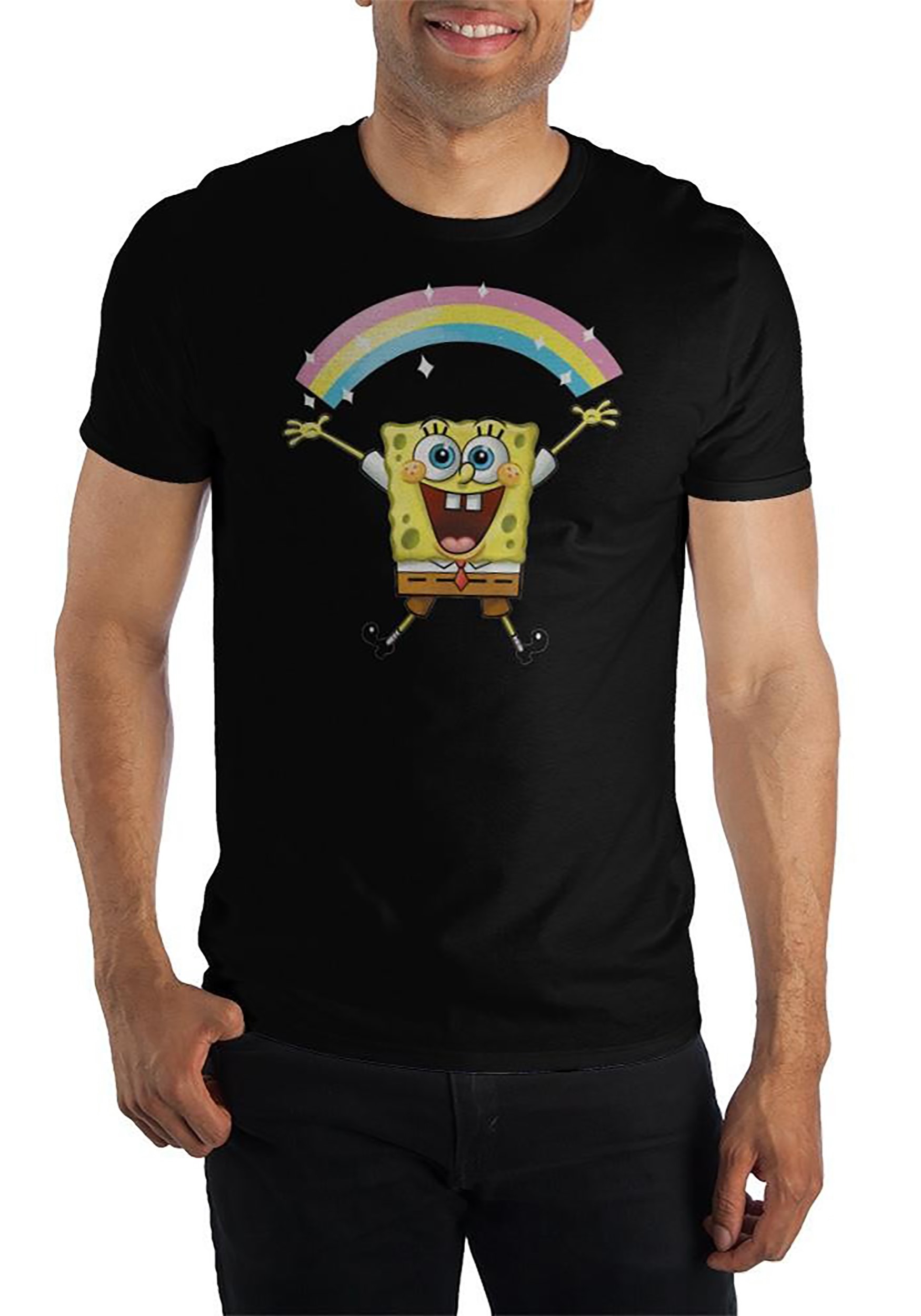 SpongeBob SquarePants Rainbow Men's T-Shirt | Sponge Bob Shirt