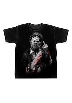 Leatherface Middle Finger Mens Black T-Shirt