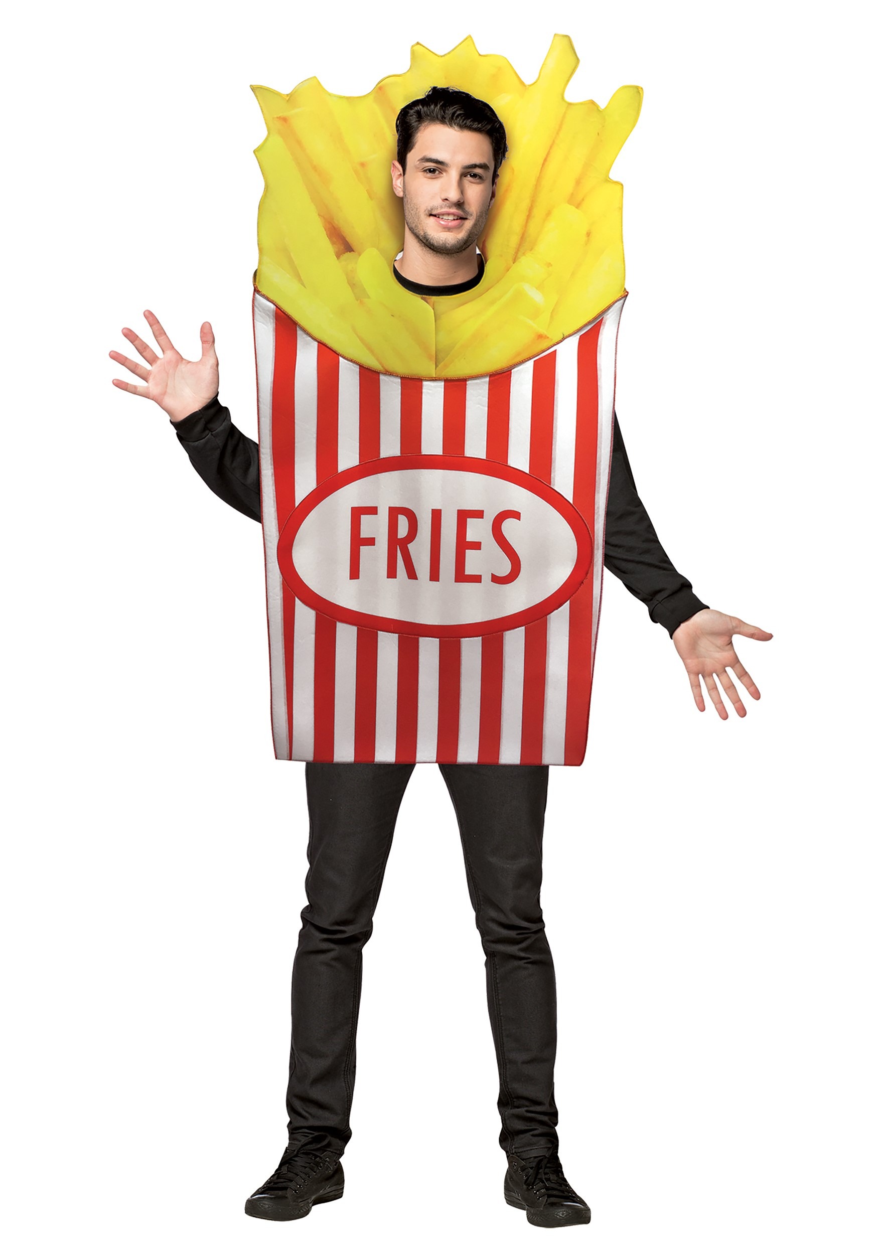 Photos - Fancy Dress Morris Costumes French Fries Adult Costume Orange/Red/White MO7064 