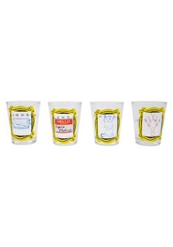 Friends Quotes in Frames 4 Piece Shot Glass Set