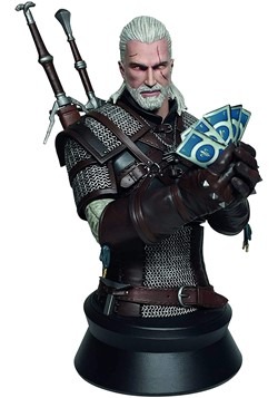 The Witcher 3 Wild Hunt Geralt Playing Gwent Bust