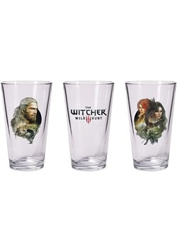 The Witcher Geralt and Triss with Yen Pint Glass Set