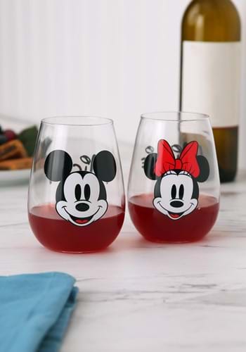 Disney Mickey & Minnie Mouse 18 oz. Contour Glasse-update