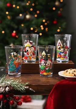 Disney Mickey & Minnie Holiday 16 oz. Glasses - Se-update