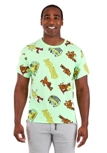 Mens Scooby Doo All Over Print Tee