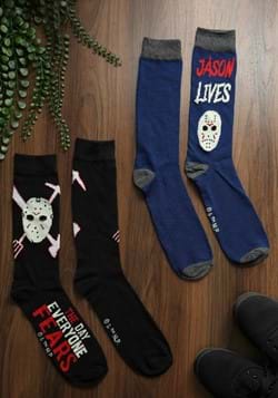 Mens 2 Pack Friday the 13th Jason Crew Socks