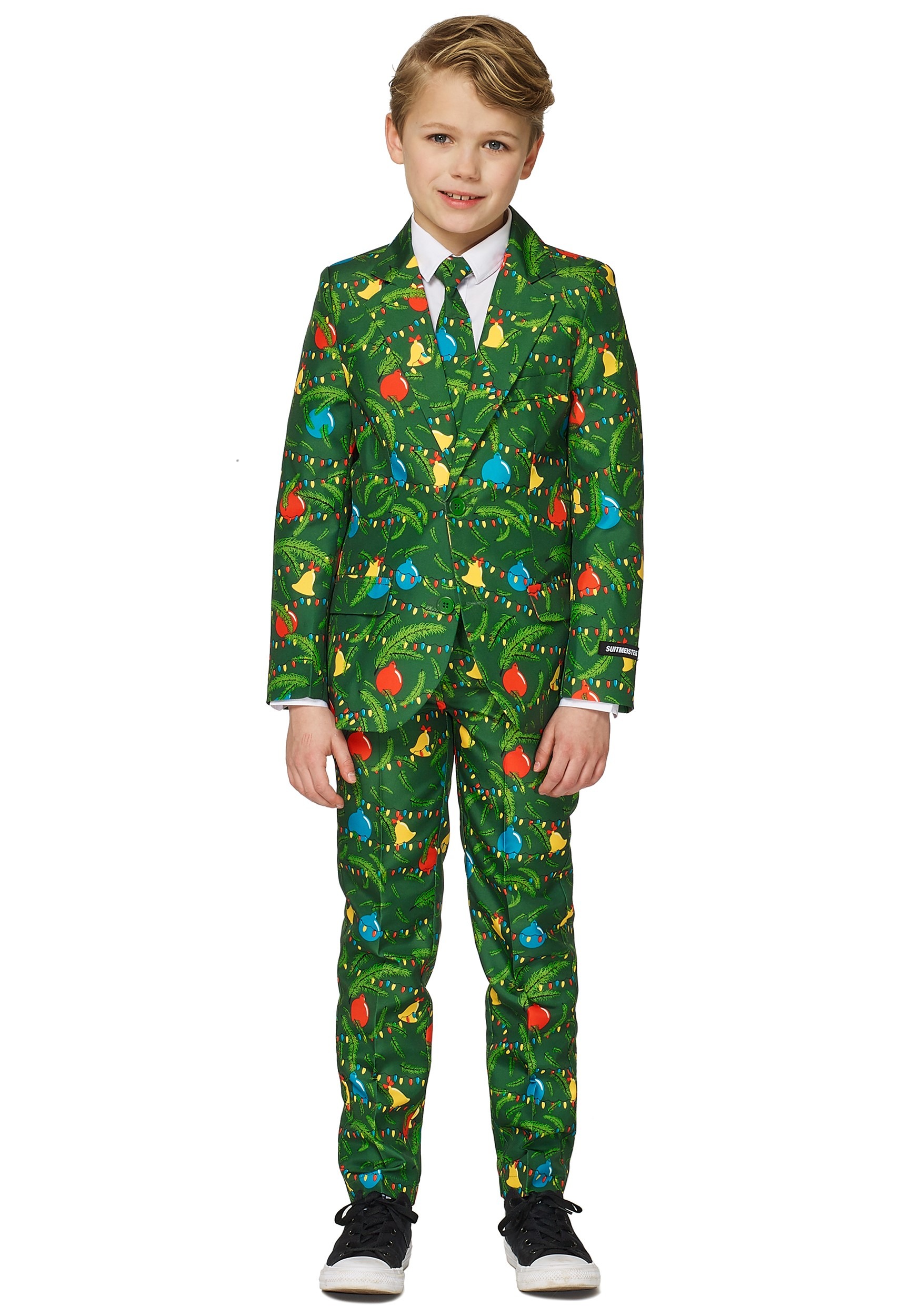 Green Christmas Tree Light Up Boys Suit