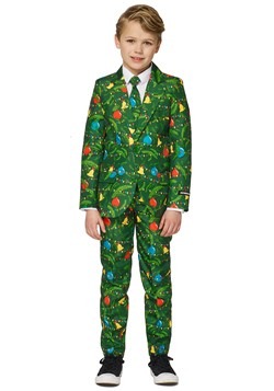 Boys Green Christmas Tree Light Up Suit