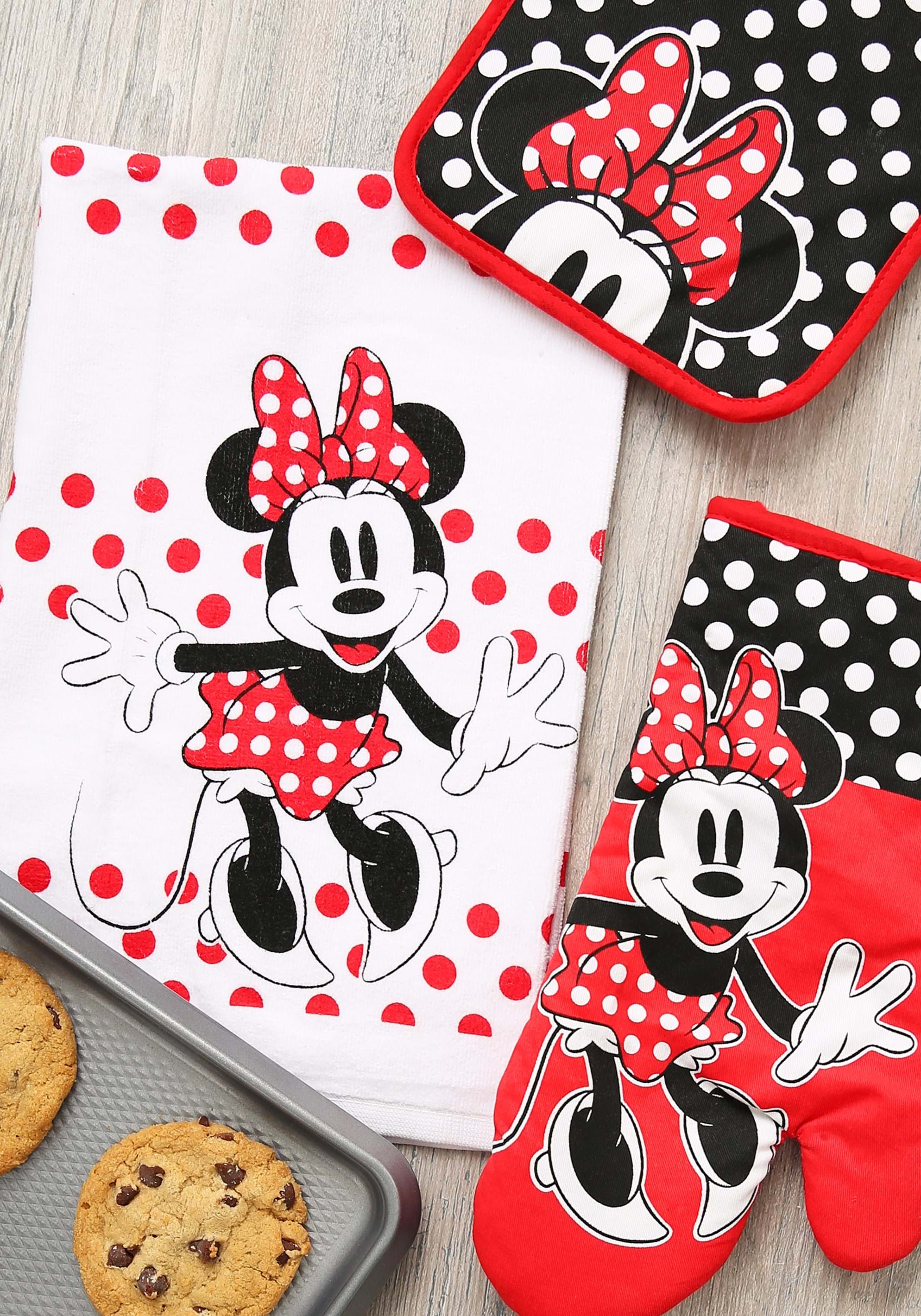 Minnie Surprise 3 Piece Kitchen Textile Set