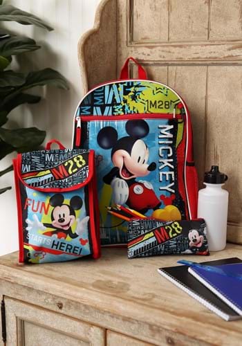 Mickey Mouse 5 Pc Backpack Set-update