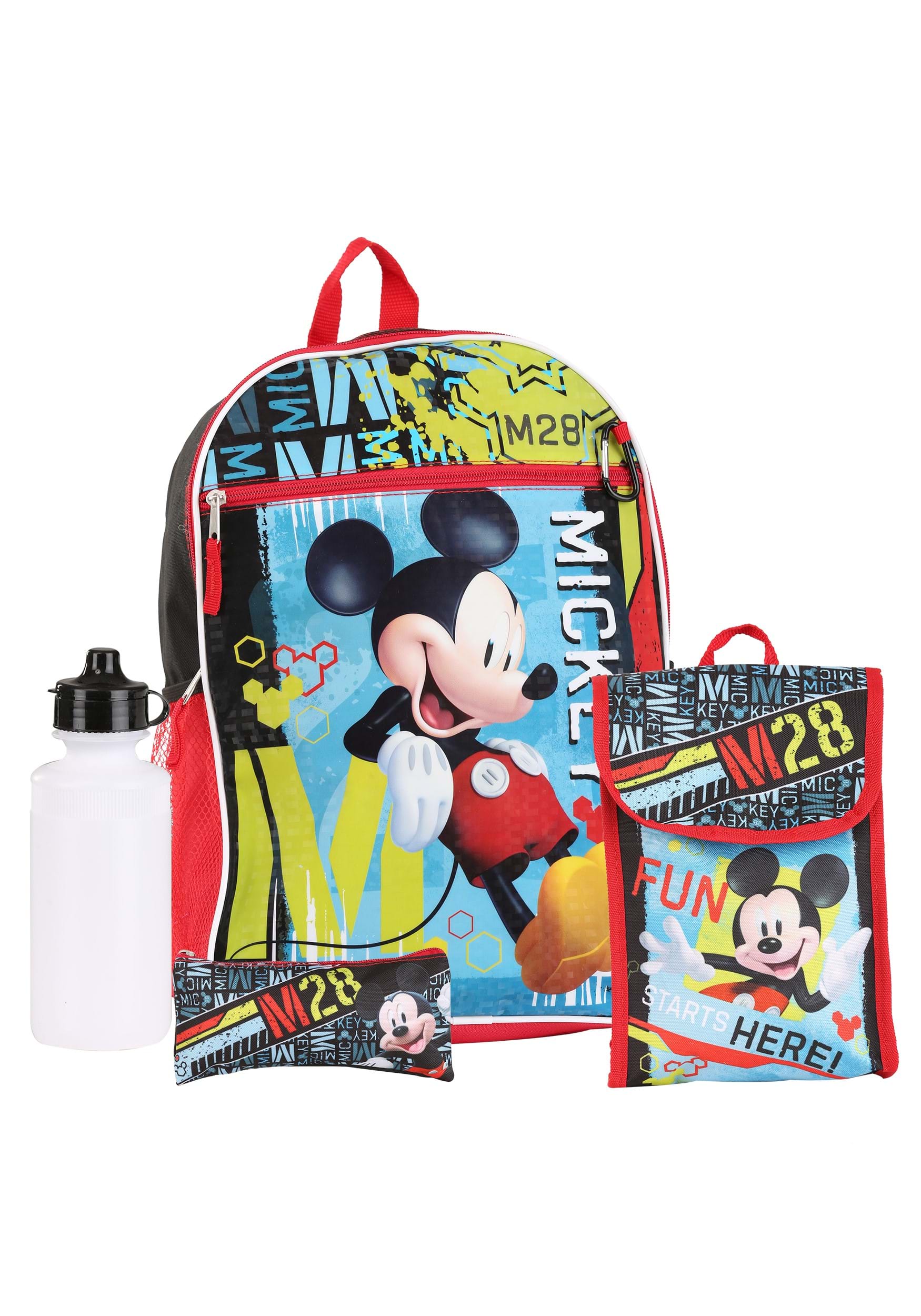 MickeyMouse 5 Pc Backpack Set