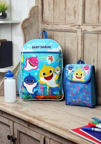 BABY SHARK 5 PC BACKPACK SET