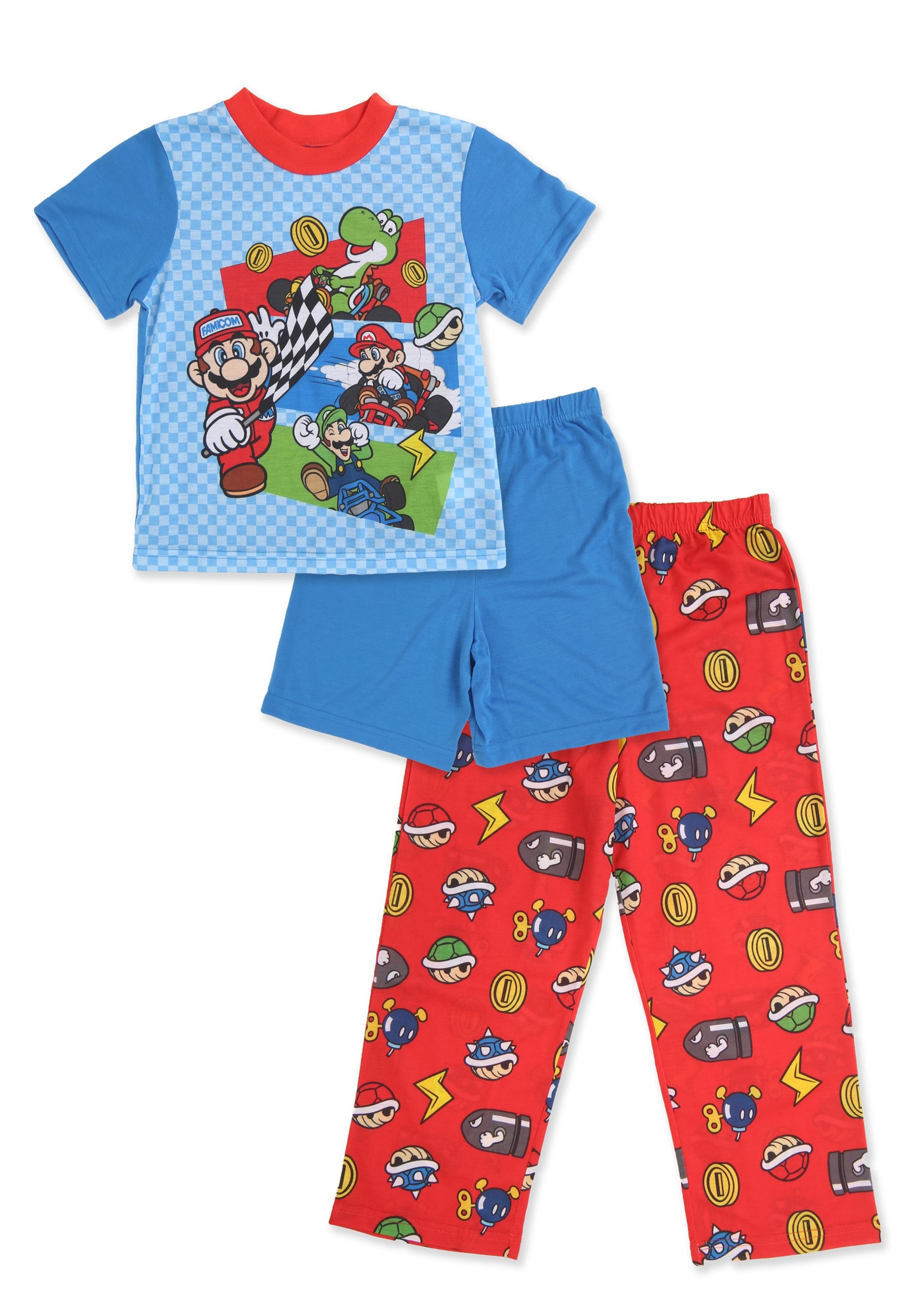 3 Piece Mario Kart Sleepwear Short Set