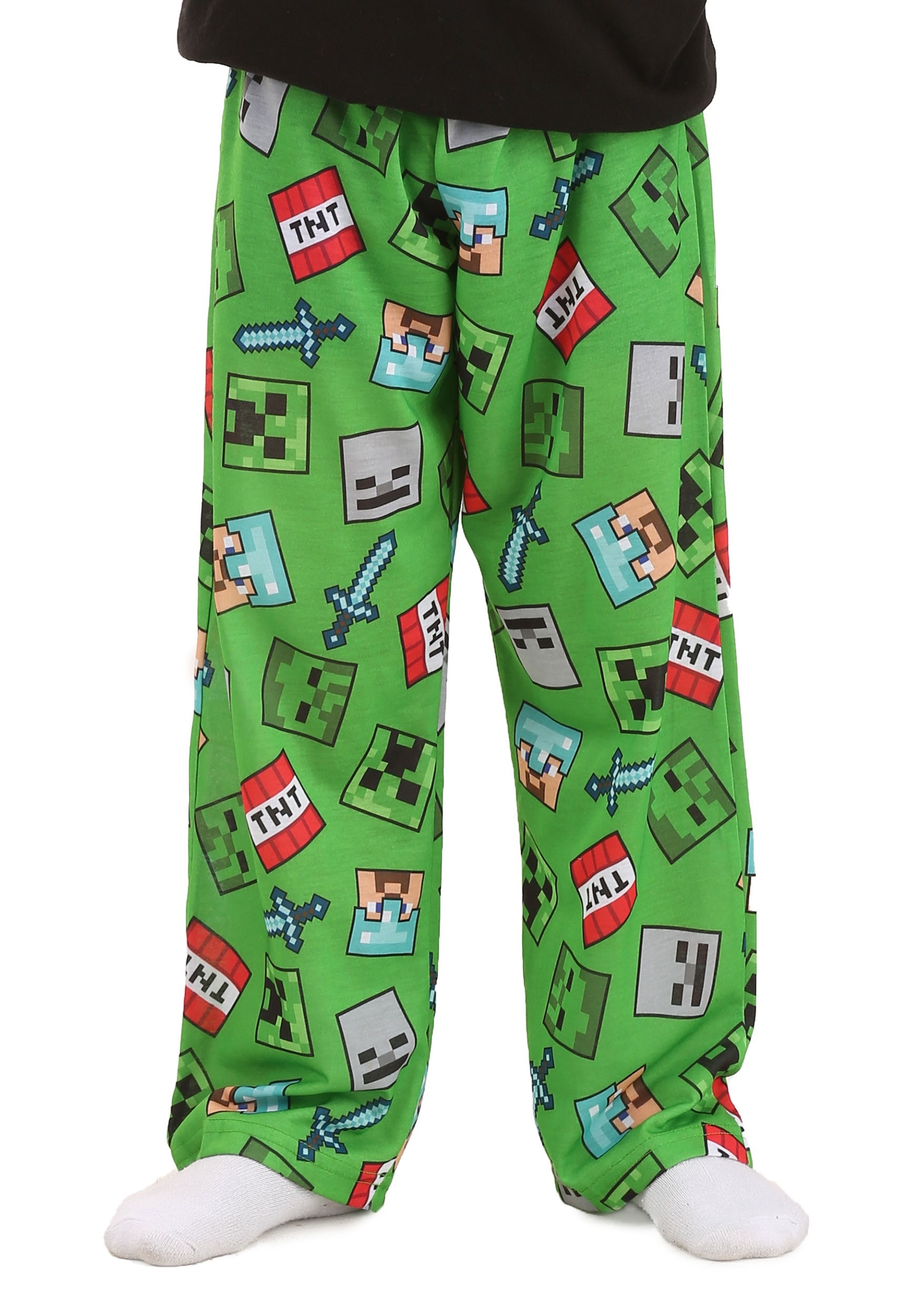 Clothing Minecraft Creeper Pajama Jogger Sleep Pants Licensed Sanchia