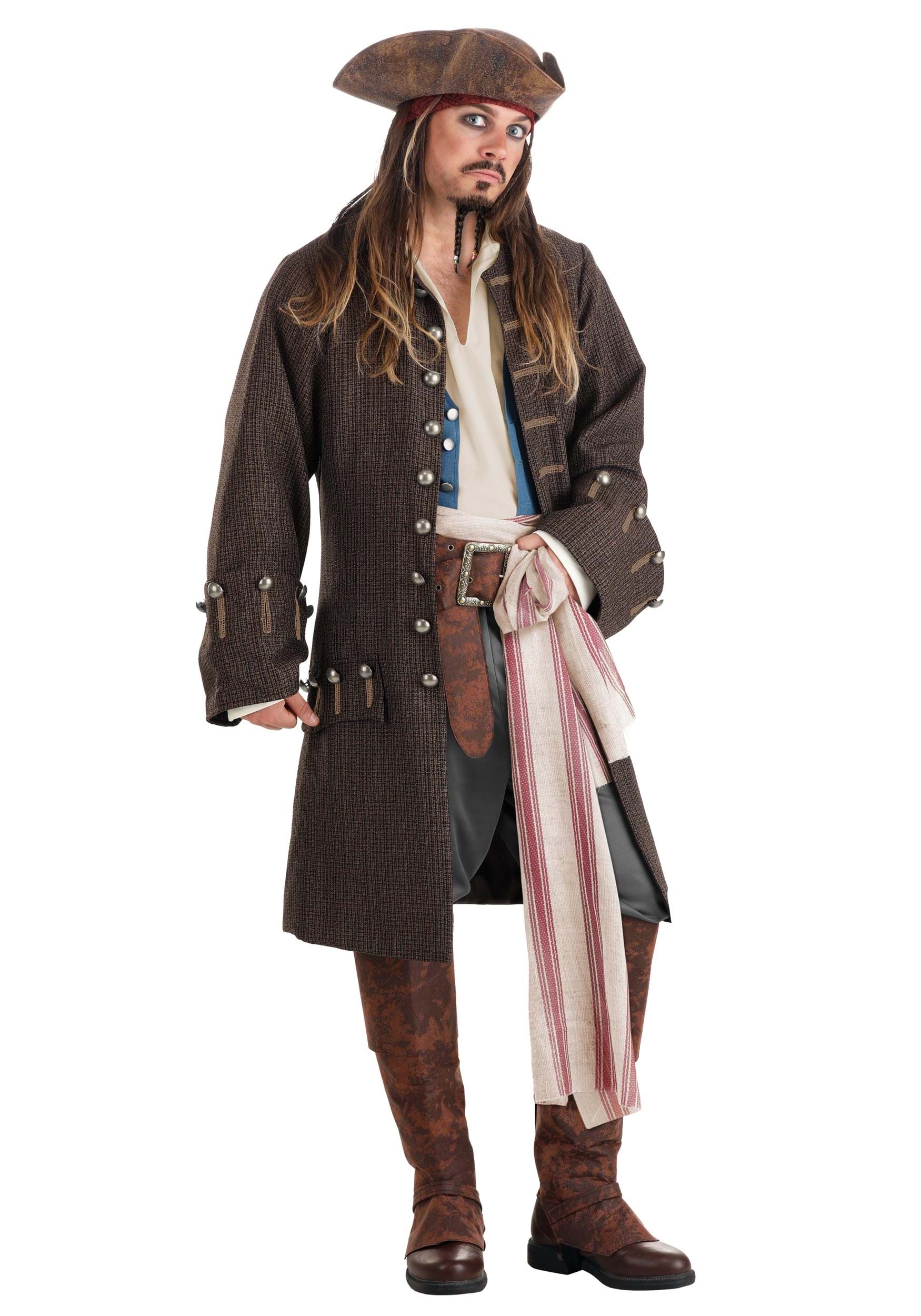 Photos - Fancy Dress Deluxe FUN Costumes  Jack Sparrow Pirate Mens Costume Brown/Gray FUN190 