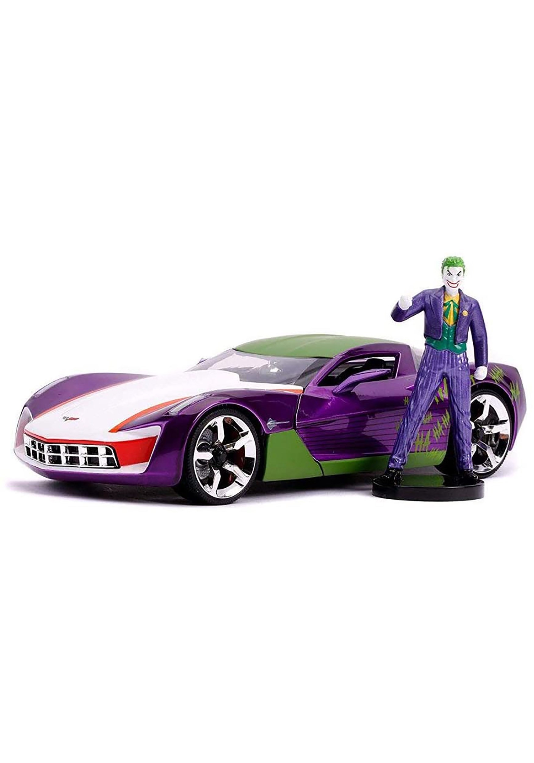 Chevy Corvette Stingray (2009) w/ Joker 1:24 Scale Die Cast Car