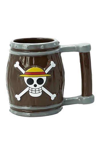 One Piece - Skull w/ Straw Hat 3D Barrel Mug