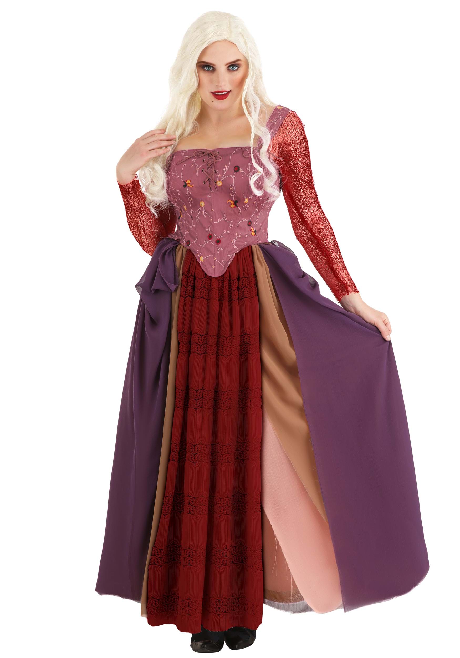 Photos - Fancy Dress Sanderson FUN Costumes Authentic Hocus Pocus Sarah  Costume for Women Pink& 