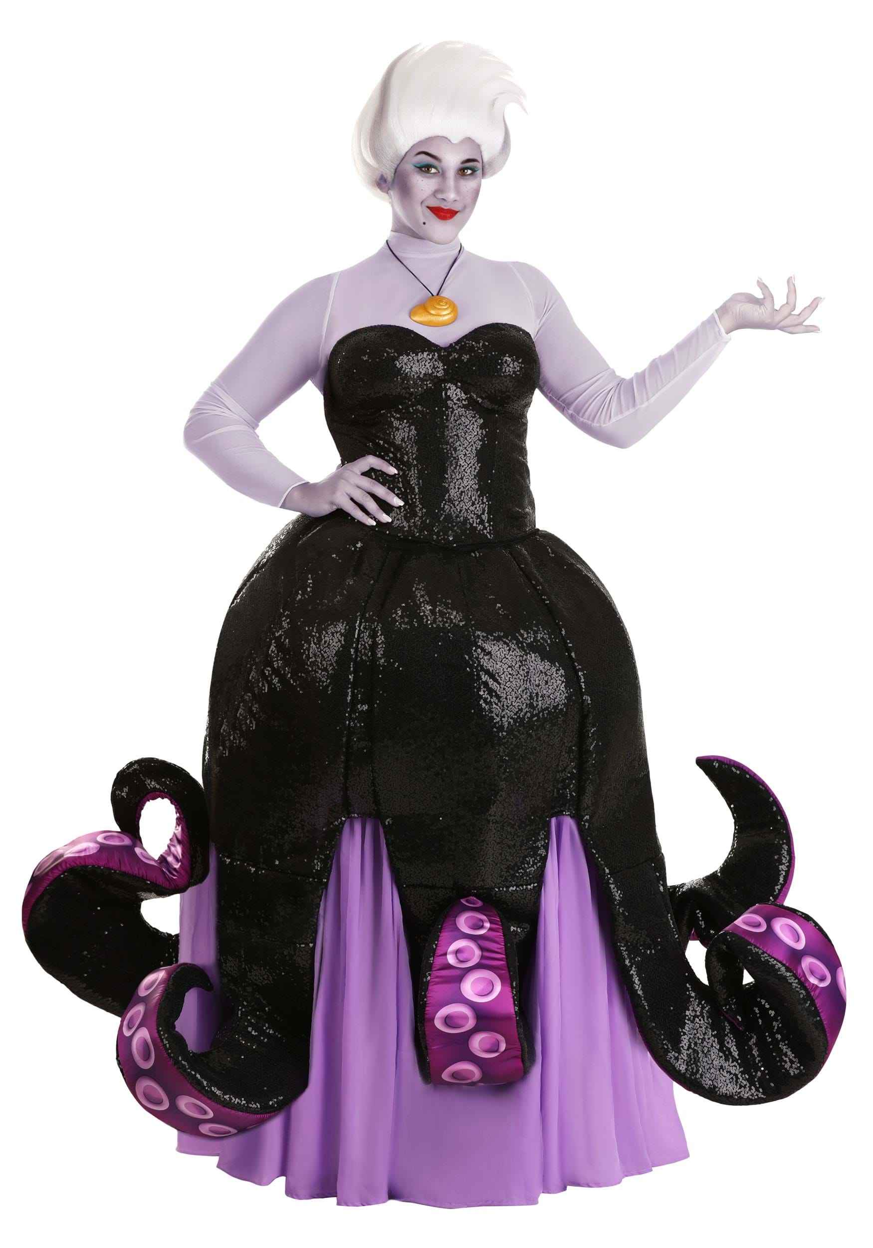 Photos - Fancy Dress FUN Costumes Women's Plus Size Authentic Ursula Costume Black/Purple&#
