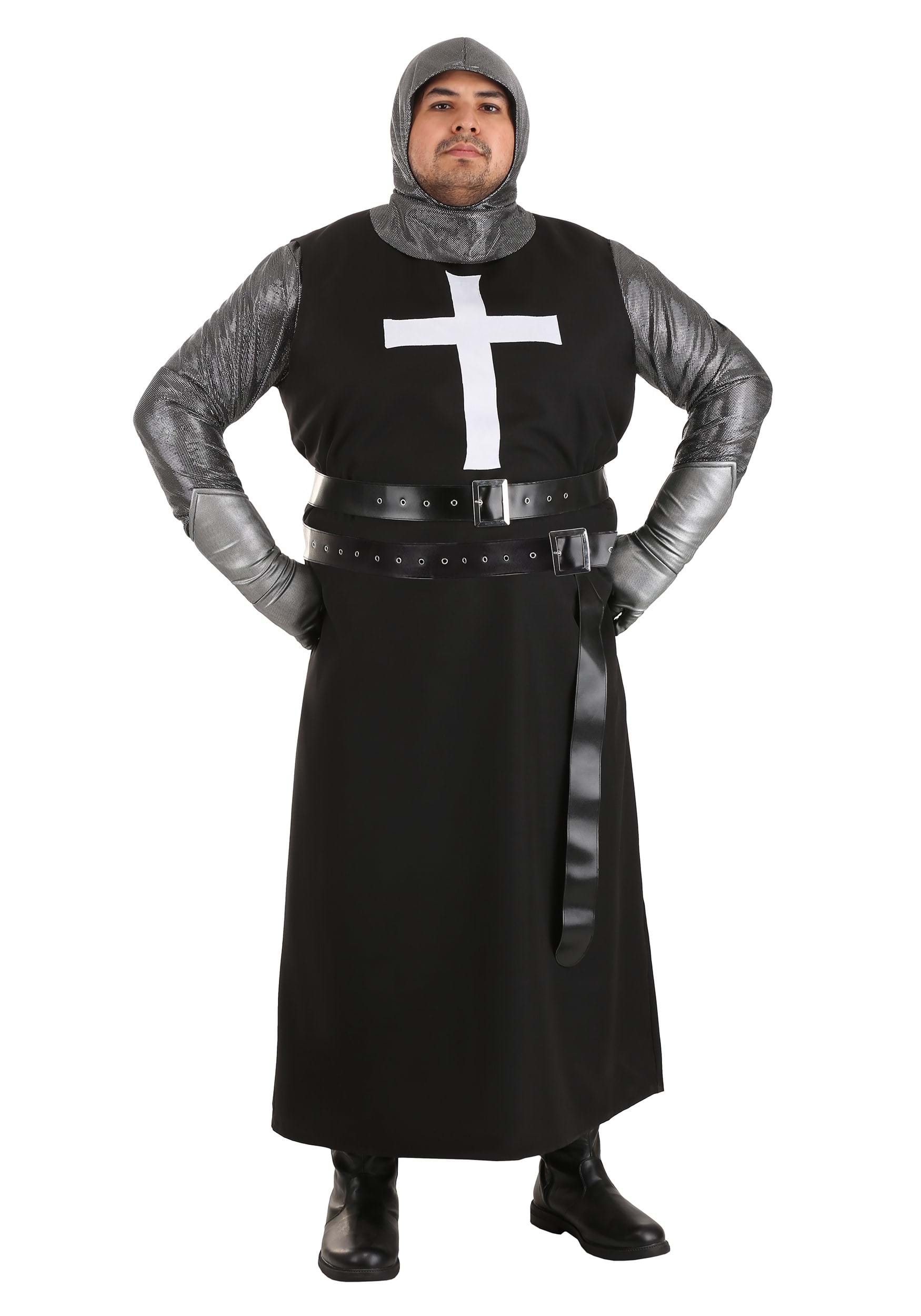 Photos - Fancy Dress Crusader FUN Costumes Plus Size Men's Dark  Costume Black/Gray FUN1926P 