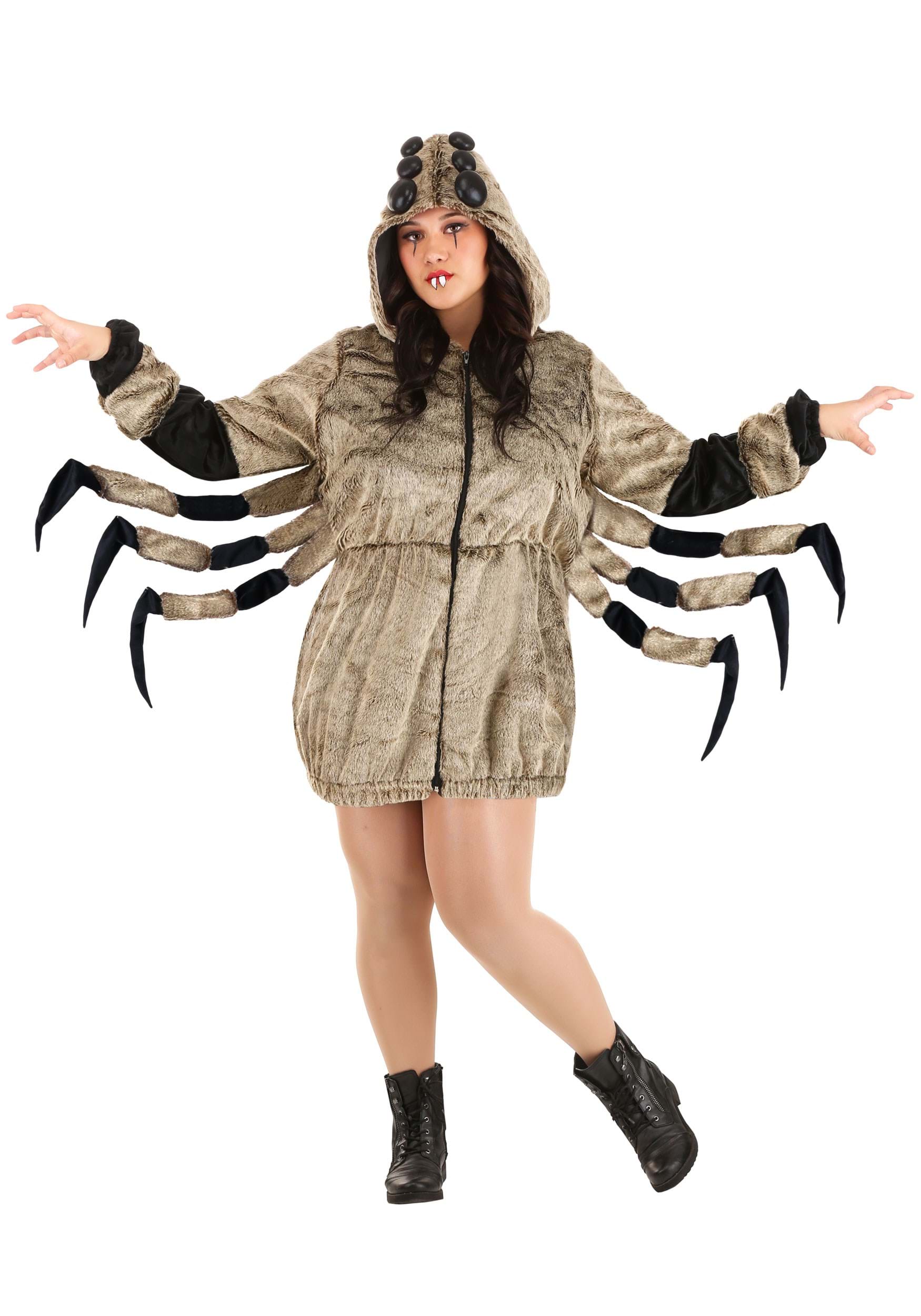 Photos - Fancy Dress Cozy FUN Costumes Plus Size  Tarantula Women's Costume Brown FUN2631PL 