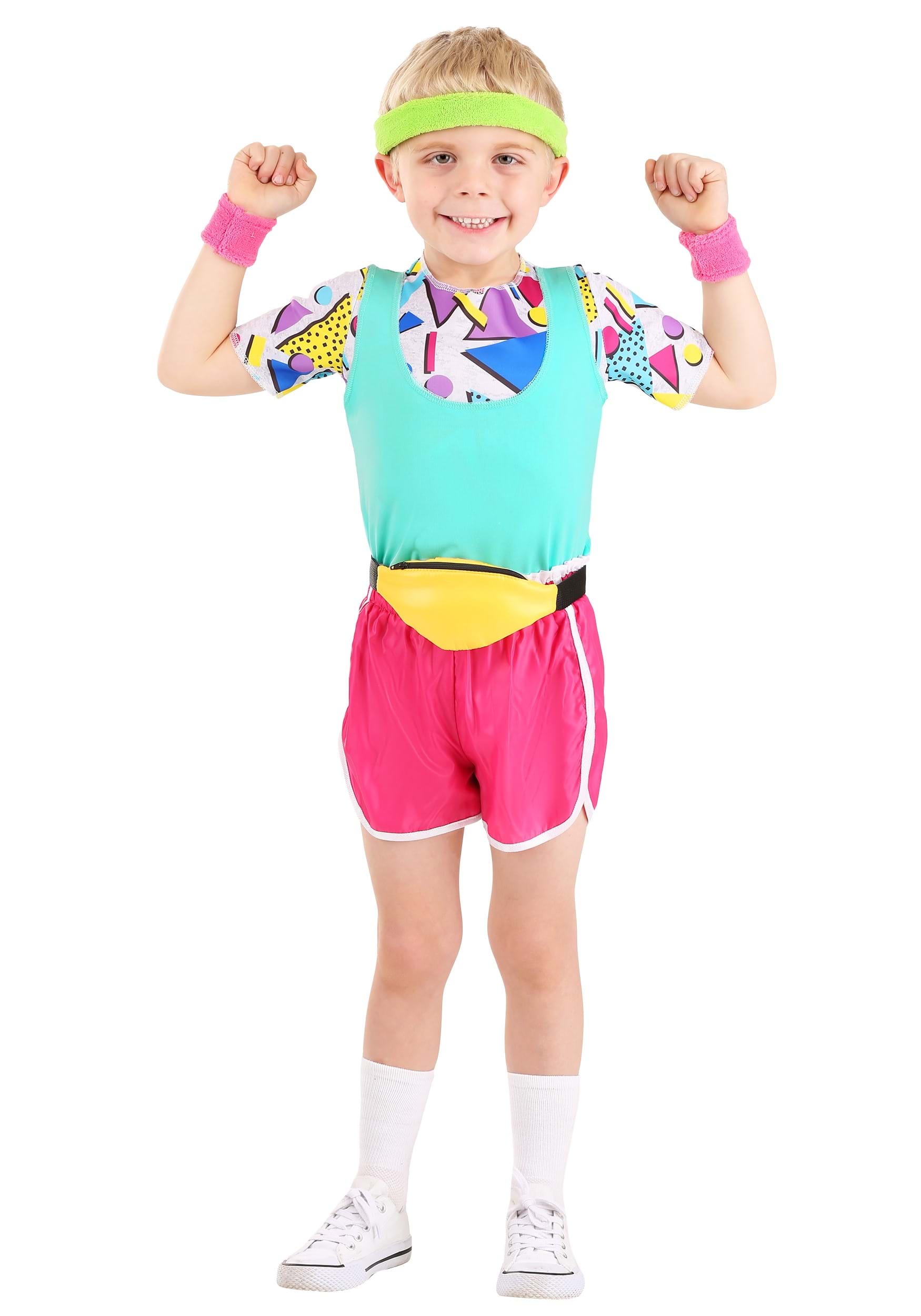 Photos - Fancy Dress Work FUN Costumes  It Out 80s Costume for Toddlers Pink/Blue/Yellow 
