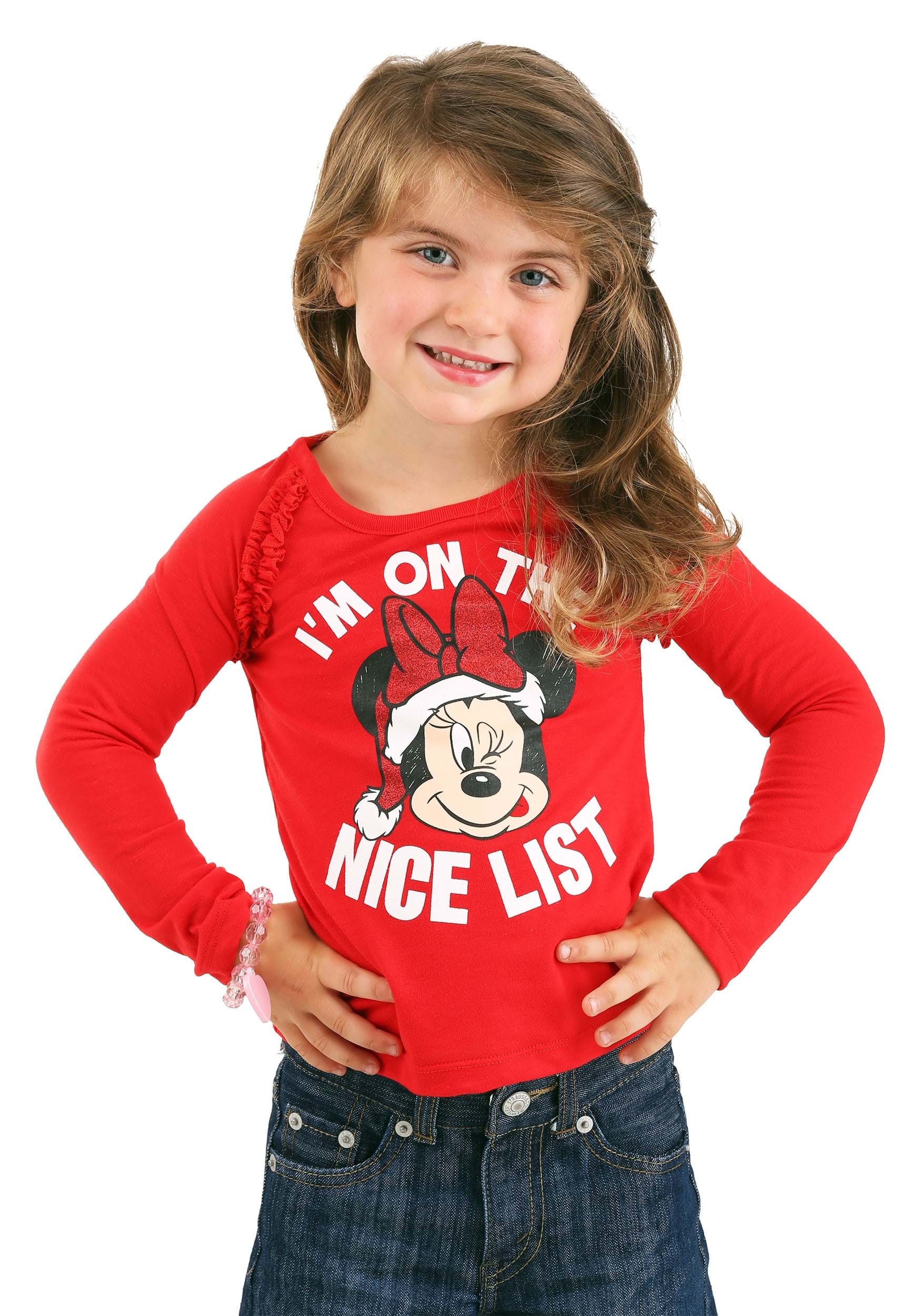 Minnie Im on the Nice List Shirt for Toddlers