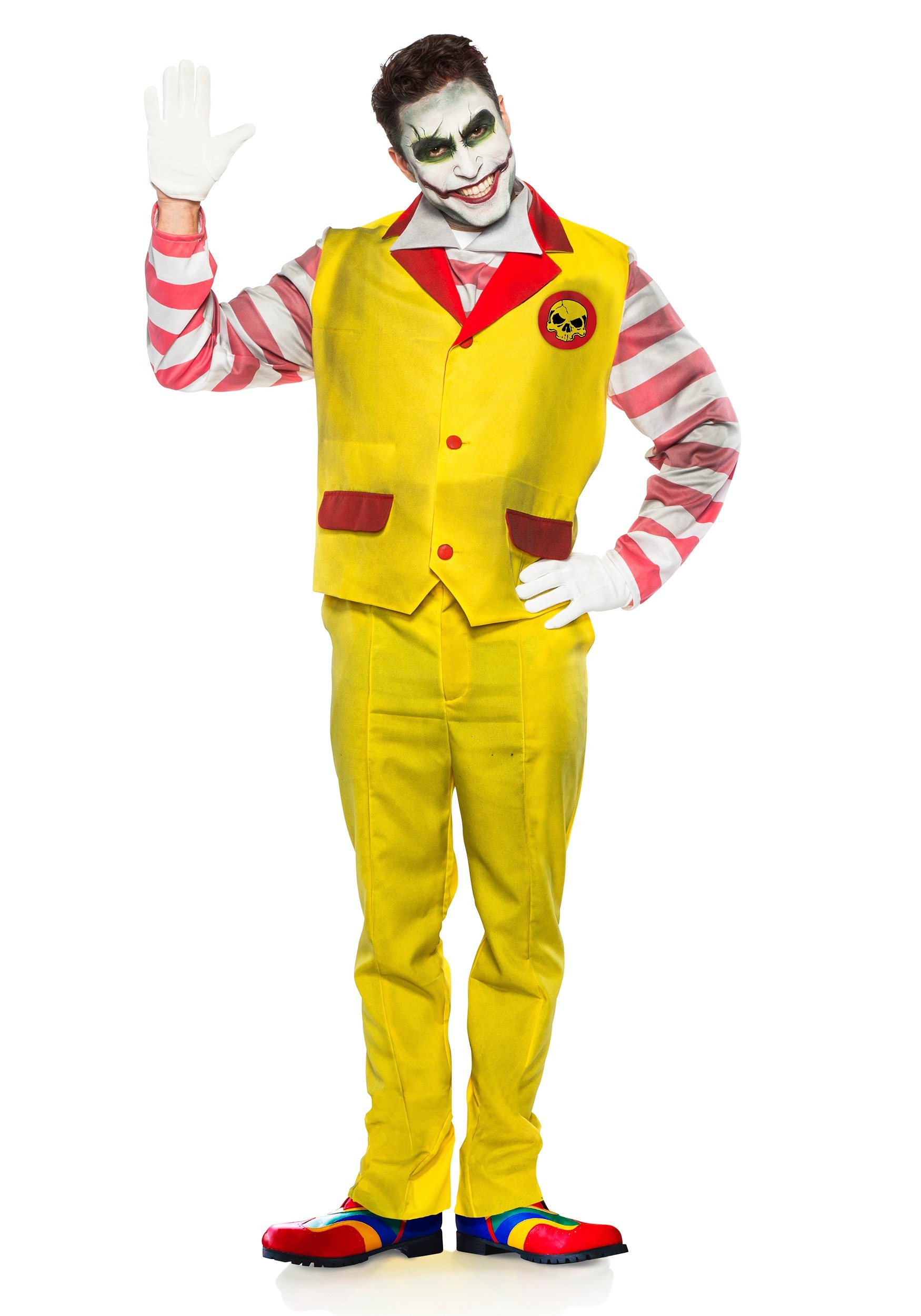 Evil Fast Food Clown Mens Costume