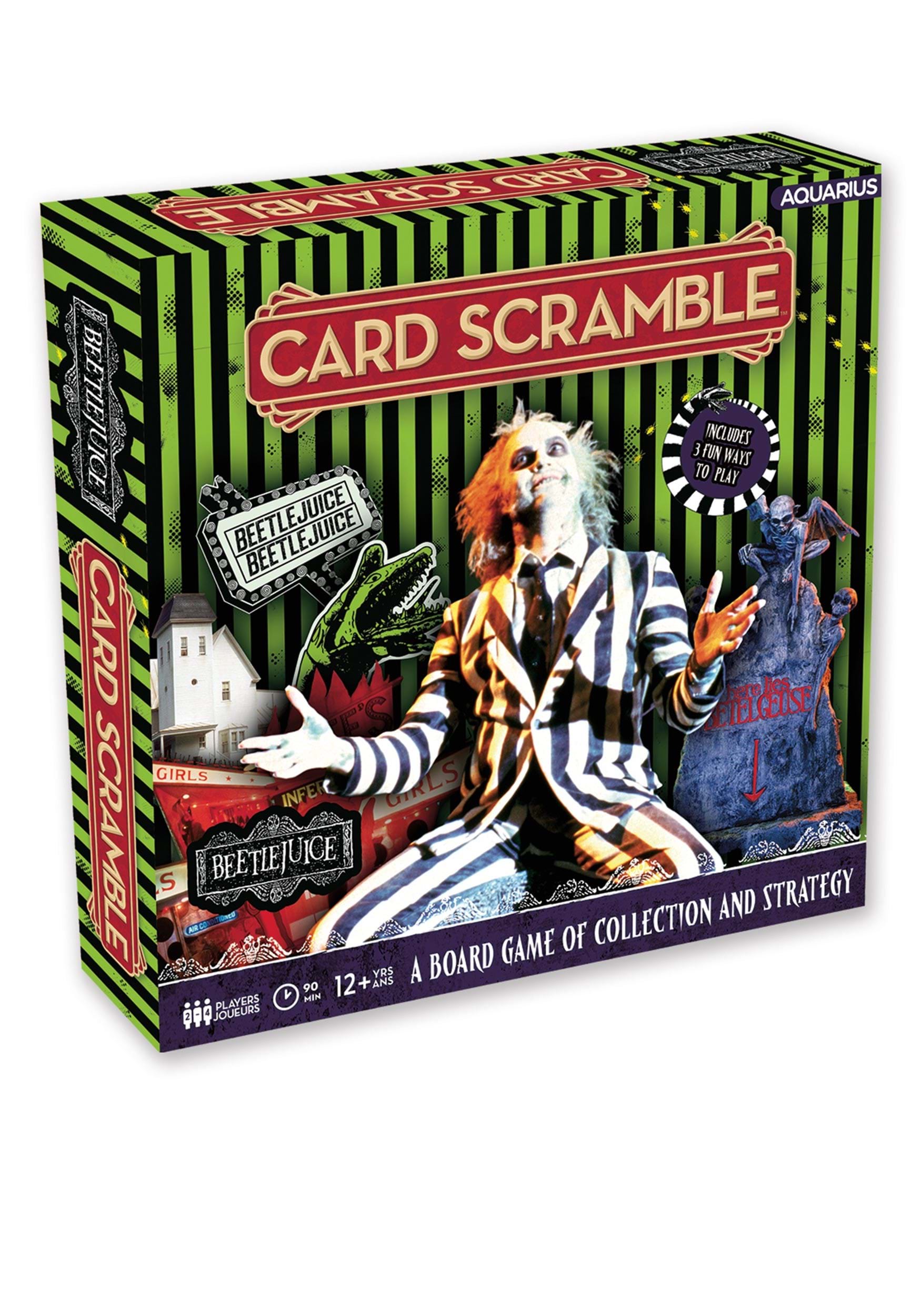 Beetlejuice Card Scramble Game , Movie Themed Gifts