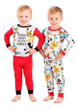 Toddler Mickey Goofy Pluto Donald 4 Piece Sleepwear Set